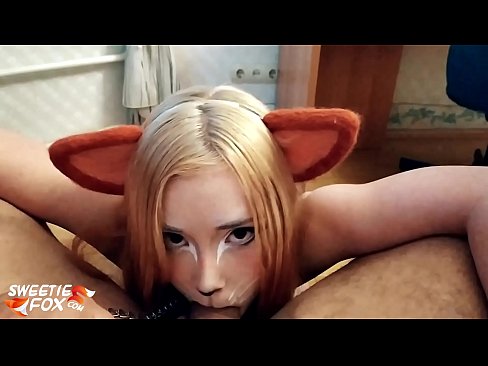 ❤️ Kitsune yutmak çük ve boşalmak içinde ona ağız Güzel porno bizde